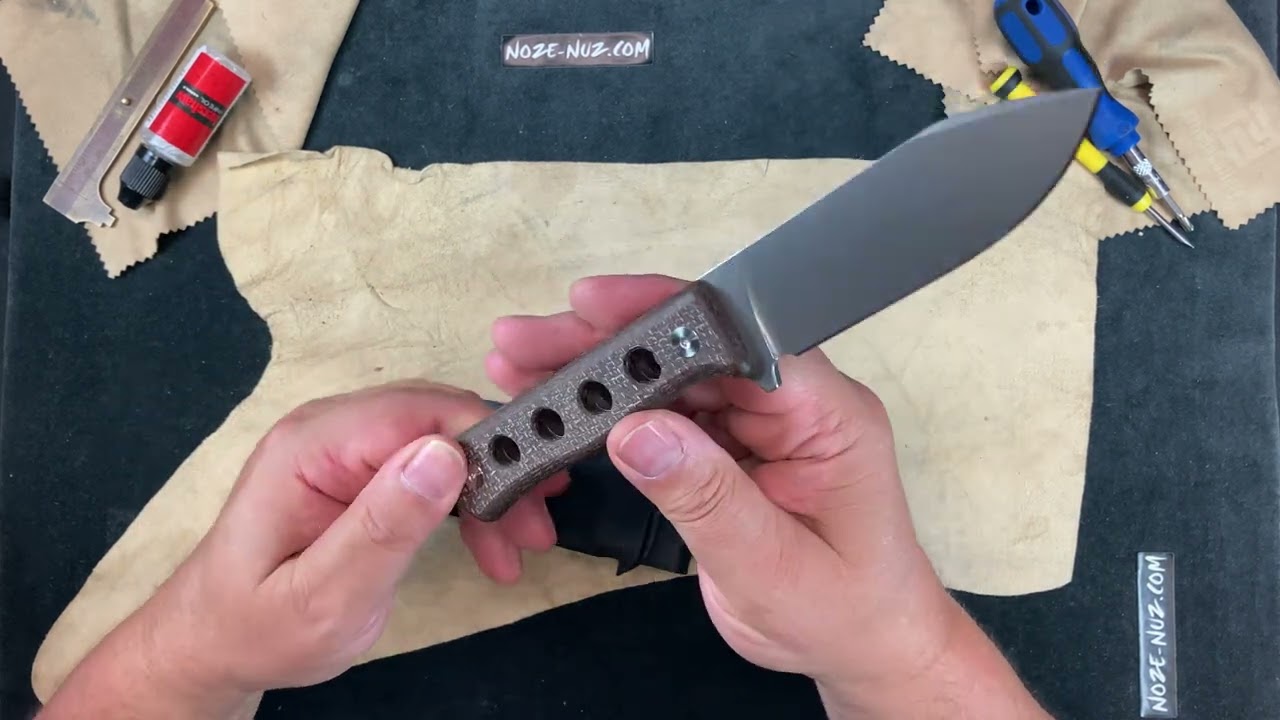 QS155A1 QSP Knife Canary Fixed Blade DK Brown
