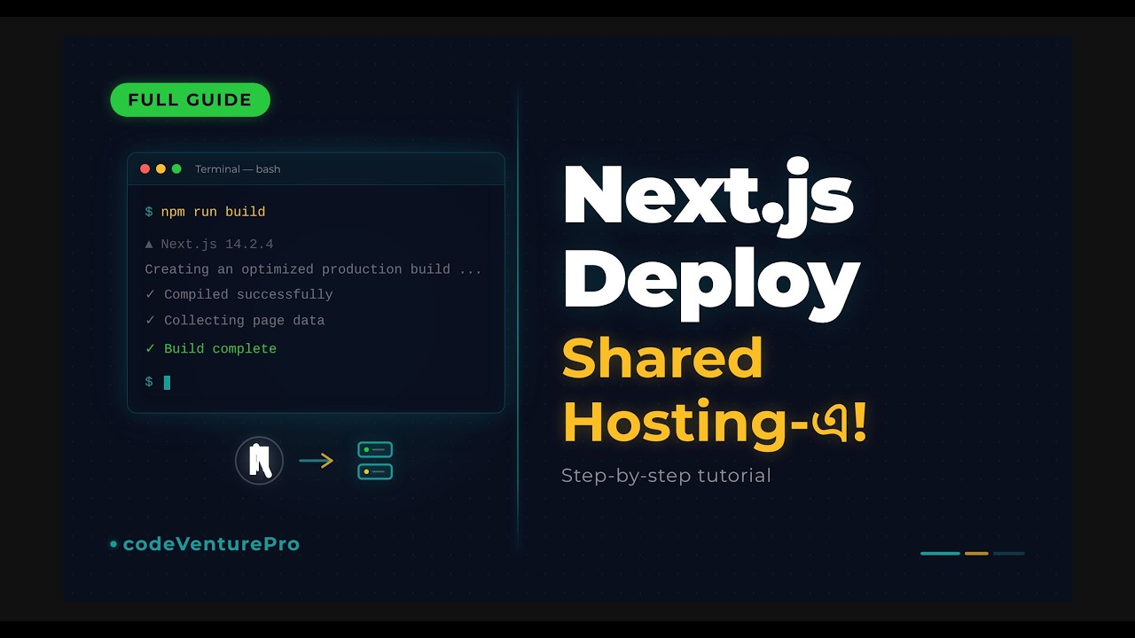How to deploy next js / node js project on shared hosting | cpanel | hpanel