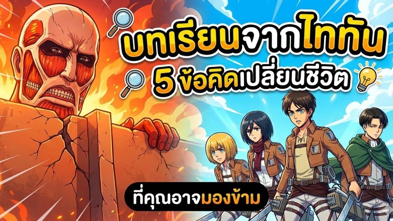 บทเรียนจากไททัน: 5 ข้อคิดเปลี่ยนชีวิตจาก Attack on Titan ที่คุณอาจมองข้าม