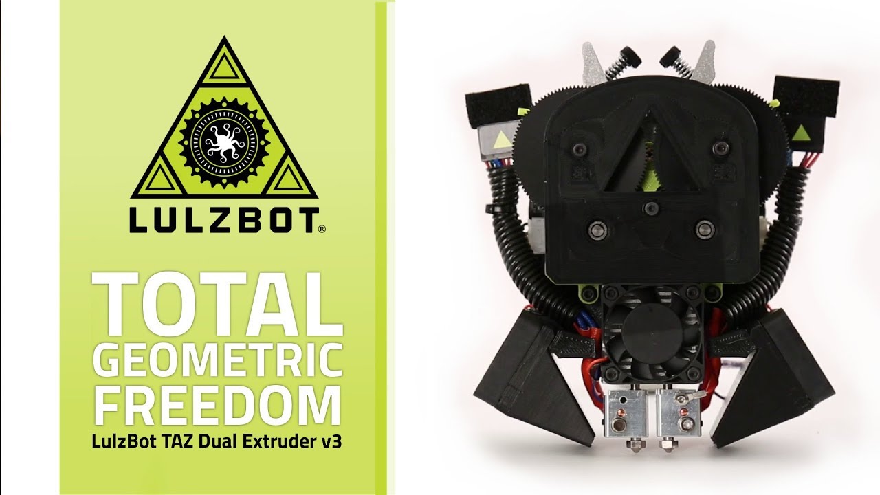 Total Geometric Freedom: LulzBot TAZ Dual Extruder v3