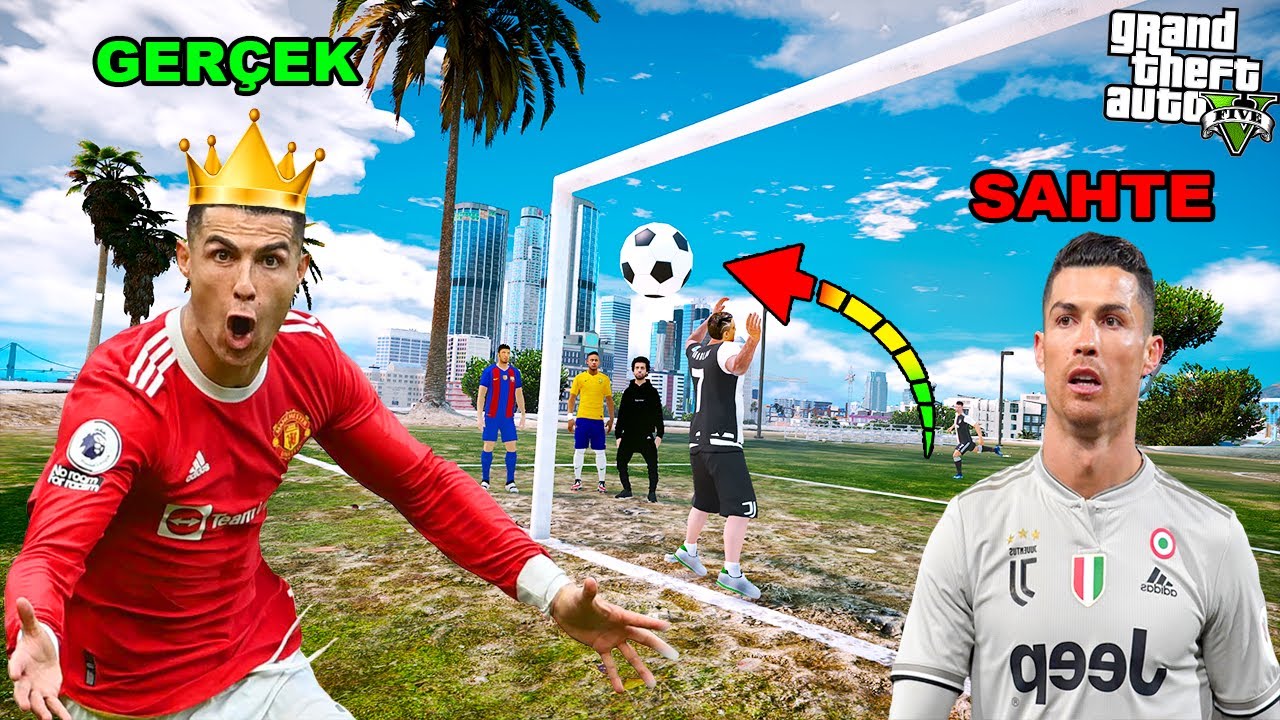 GERÇEK RONALDO VE SAHTE RONALDO HALI SAHA MAÇI YAPIYOR! - GTA 5