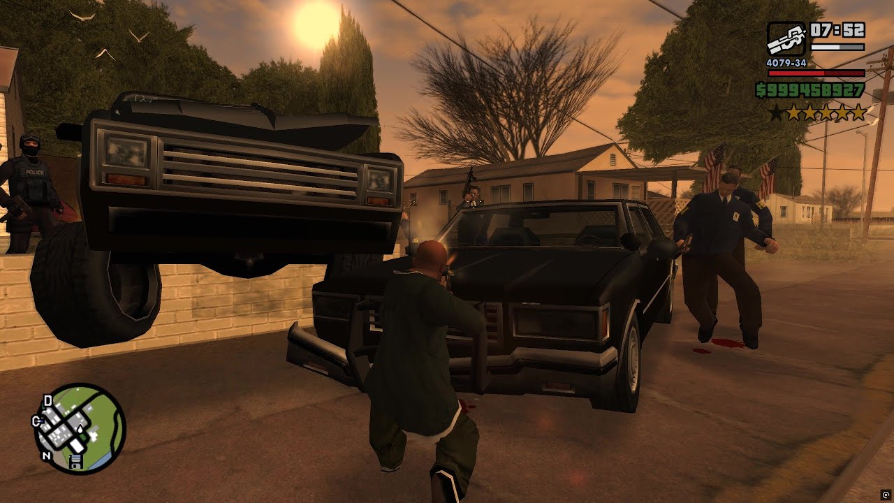 GTA San Andreas - Fort Carson Shootout and Rampage + Escape