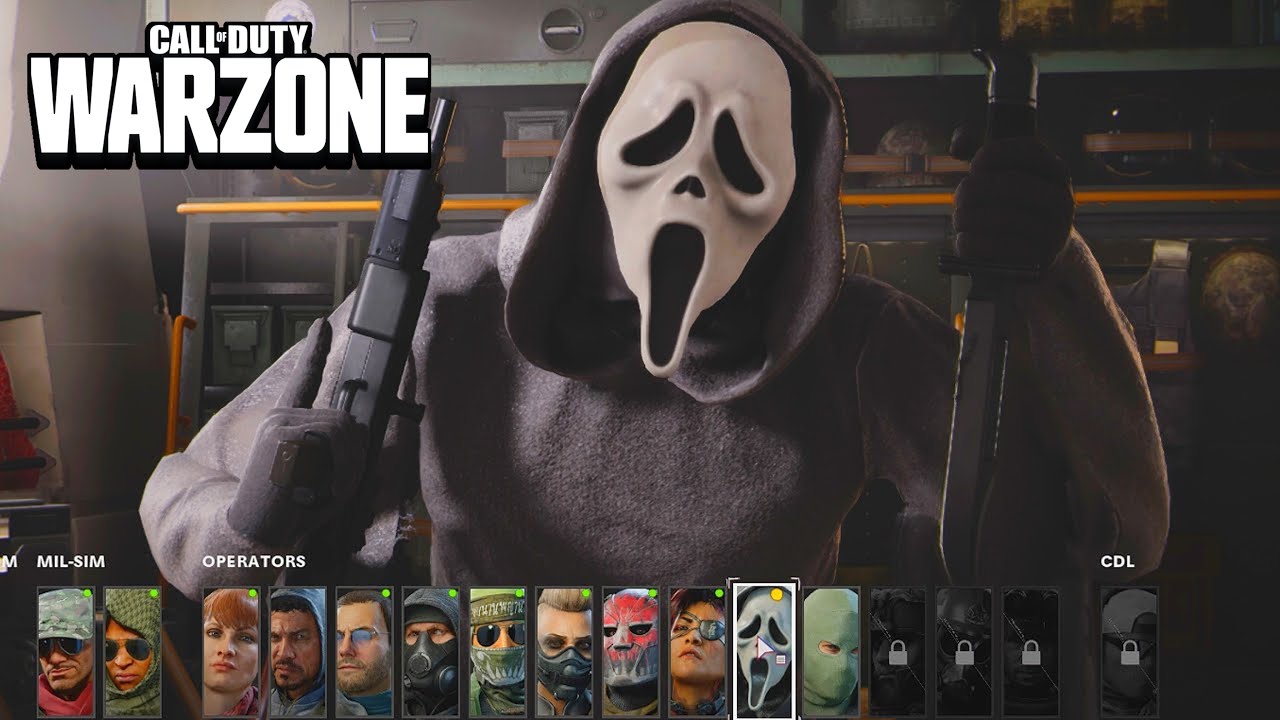 GHOSTFACE Menu Animations and Intro cutscene - Cold War vs Warzone