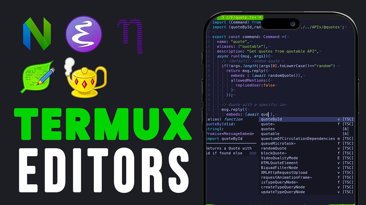 Top 7 Code Editor On TERMUX ✅ | Termux Code Editors