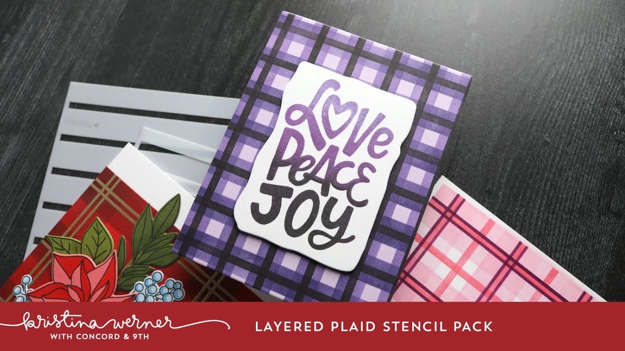 Layered Plaid Stencil Pack by Kristina Werner