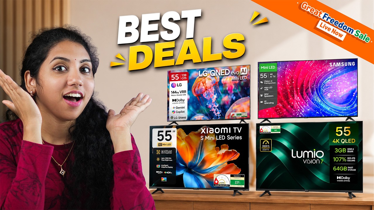 Best TV Deals in Amazon & Flipkart Freedom Sale 2026 🔥 Telugu
