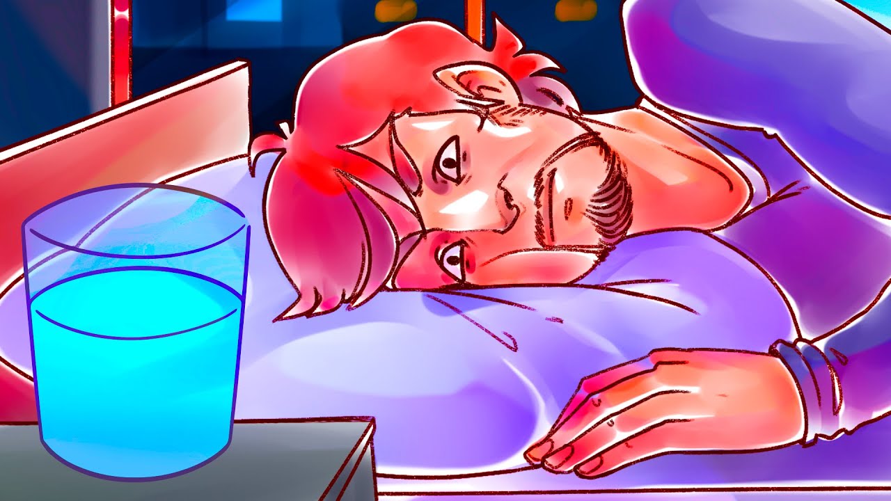 Stelle kein Wasser neben dein Bett, während du schläfst