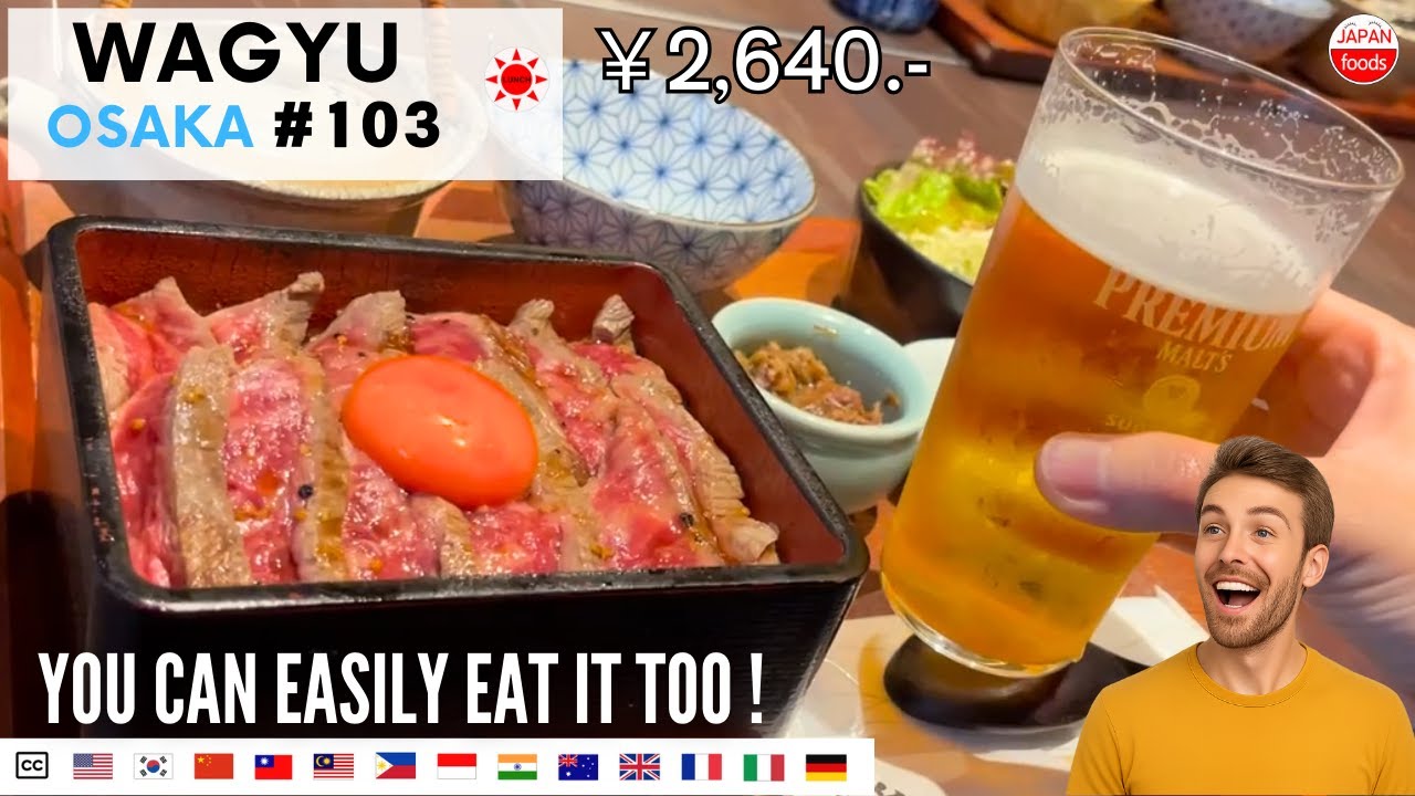 Excellent WAGYU for lunch only, hidden in Namba. [Osaka food 교토 음식] #103