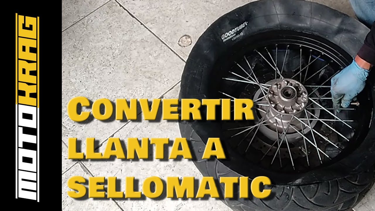 Como convertir un rin de radios a TUBLESS | Sellomatic | Kawasaki  Versys X