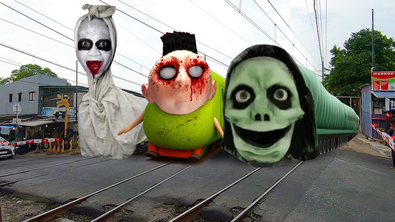 Detik-Detik Kereta Berubah Bentuk Jadi Pocong VS Hamood Habibi VS Hulk Gondrong VS KRL Anomali 2026