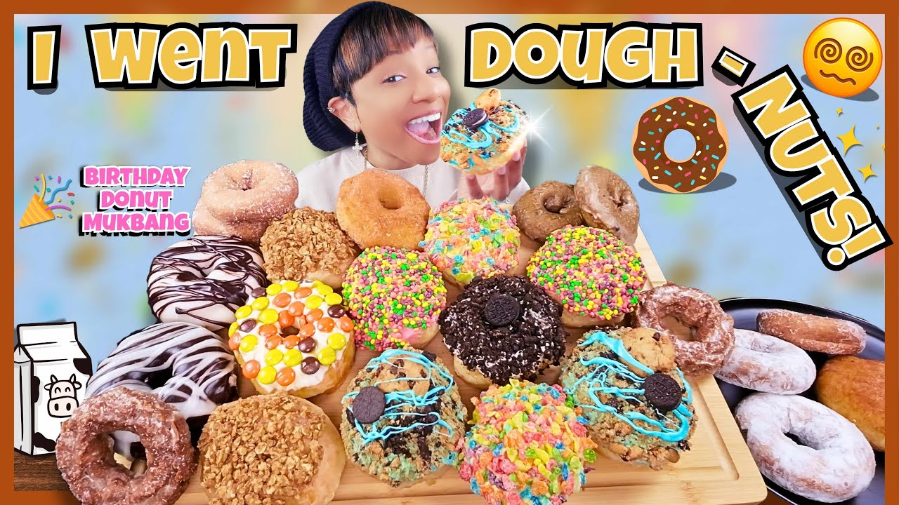 Too Many Donuts for My Birthday?! 😱🍩 | ASMR Mukbang