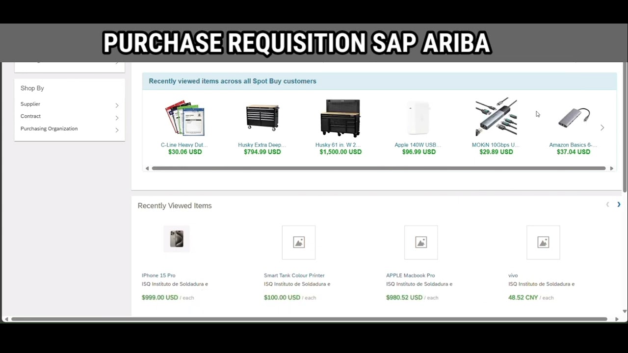 How to create a Purchase Requisition in SAP ARIBA?