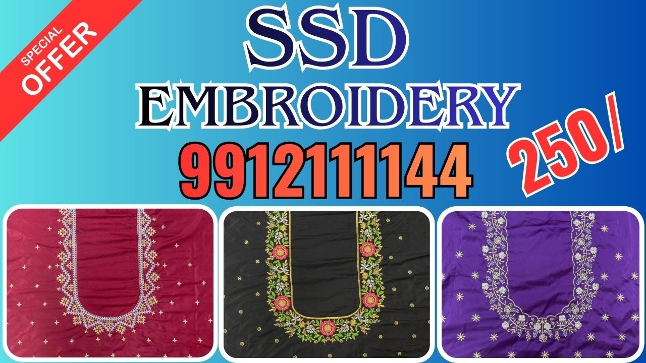 @ssd embroidery 250/300 Special Computer Embroidery Blouses #onlineshopping #embroidery