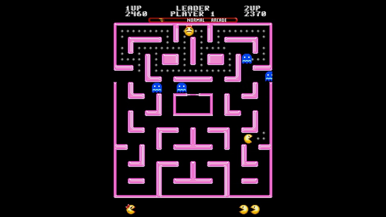 Ms. Pac-Man Sega Genesis All Mazes 2 player 60fps