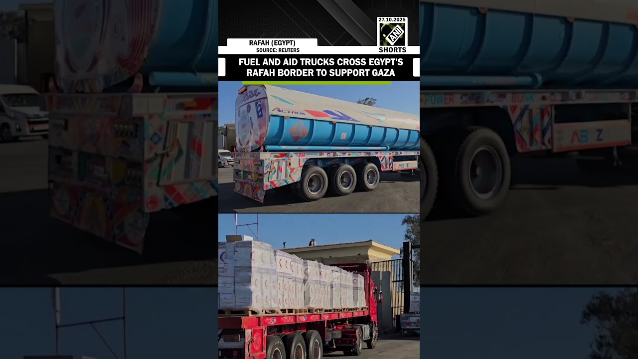 Humanitarian aid and fuel trucks bound for Gaza through Egypt&rsquo;s Rafah crossing