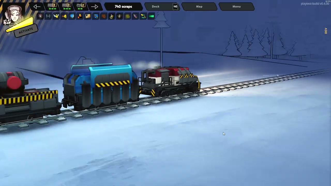Fogpiercer Playtest 2025 08 01 glitched restarted run endgame, biggest deck/train most modules ever