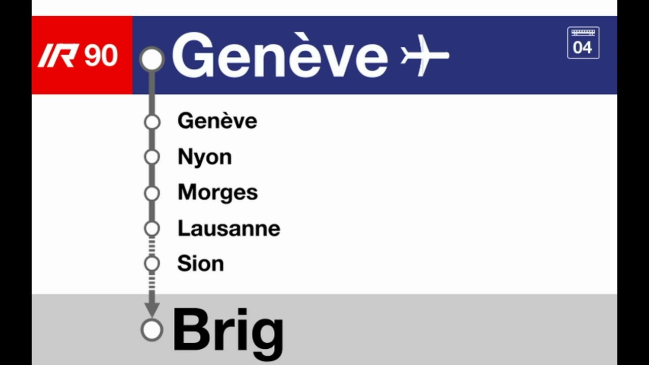 SBB CFF Ansagen/annonces » IR90 Genève-Aéroport — Brig (2023) | SLBahnen