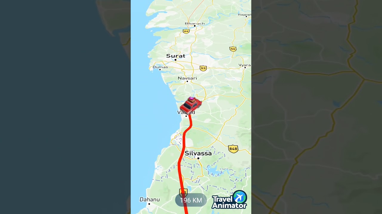 Mumbai Surat Highway | NH8 | Mumbai to Surat Roadmap  #shorts #youtubeshorts #viral #travel #mumbai