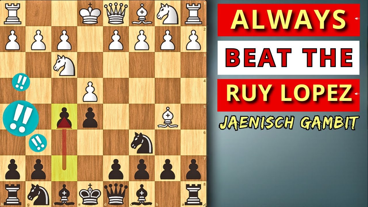 ⭕ Always Surprise Everyone Using the Jaenisch Gambit [Beat the Ruy Lopez]