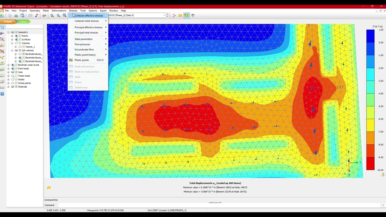 PLAXYS 3D :  MEJORAMIENTO DE SUELO PLAXYS 3D