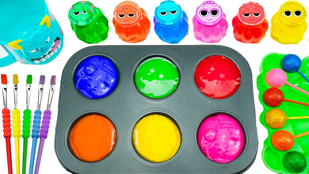Satisfying Video DOY How To Make Rainbow GIANT SLIMES & Sprunki CANDY & Cutting Lollipop ASMR