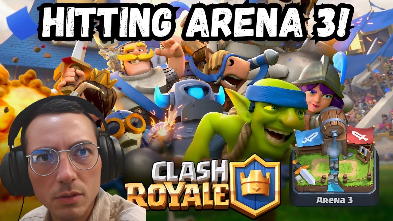 Hitting Arena 3 in Clash Royale! Clash Royale Part 2!
