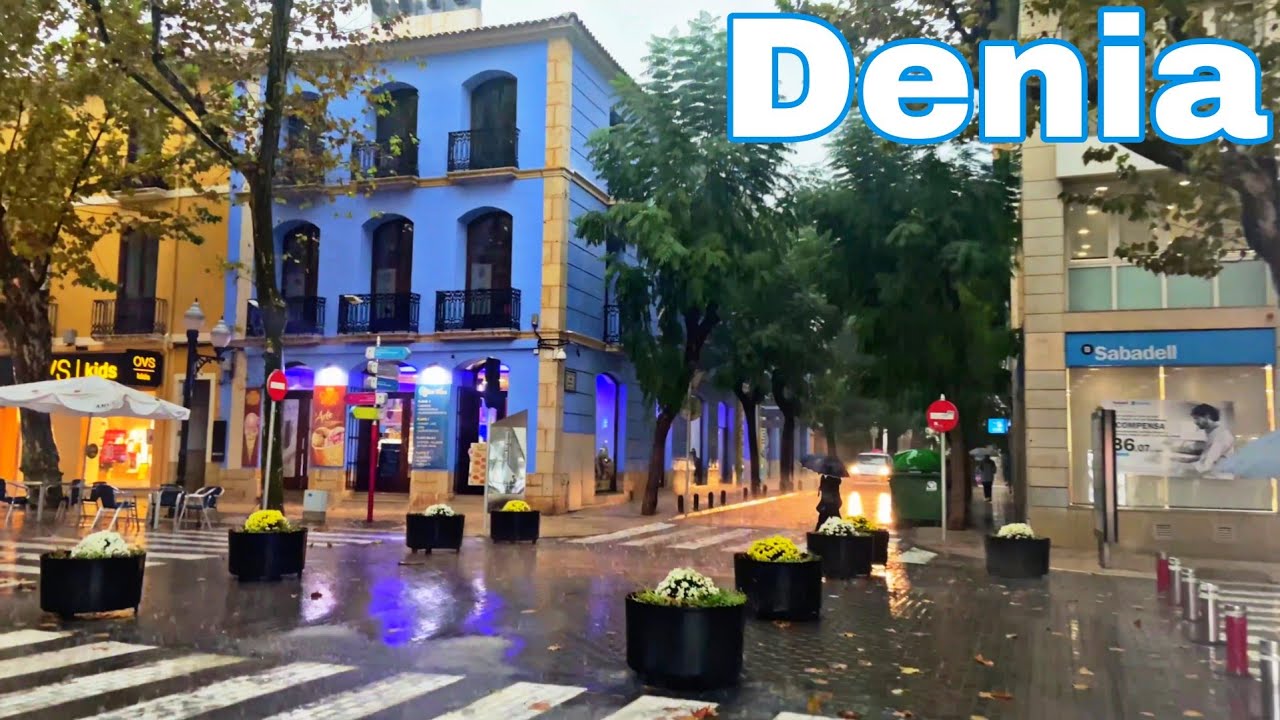 Bienvenidos a Denia - Ciudad durante la Tormenta! ⛈️ 4K #emigraraespaña