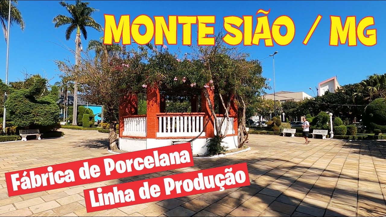 MONTE SIÃO / MG - Linha de produção da Fábrica de Porcelana . Praça Mário Zucato .