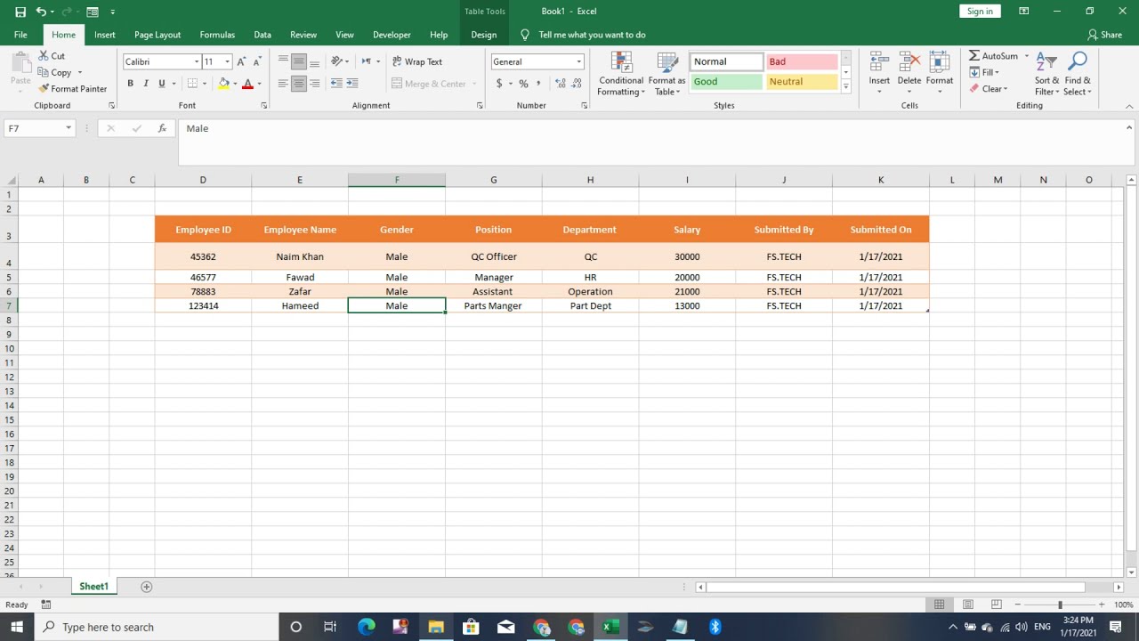 Data Entry Form in excel sheet (VERY EASY).