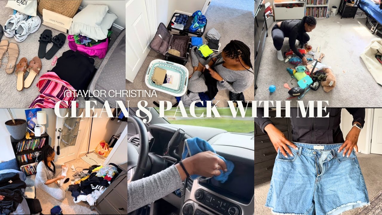 CLEAN AND PACK WITH ME | EXTREME 2-DAY VACATION PREP | LAUNDRY, KIDS ROOM, CAR + SUMMER BASICS HAUL!