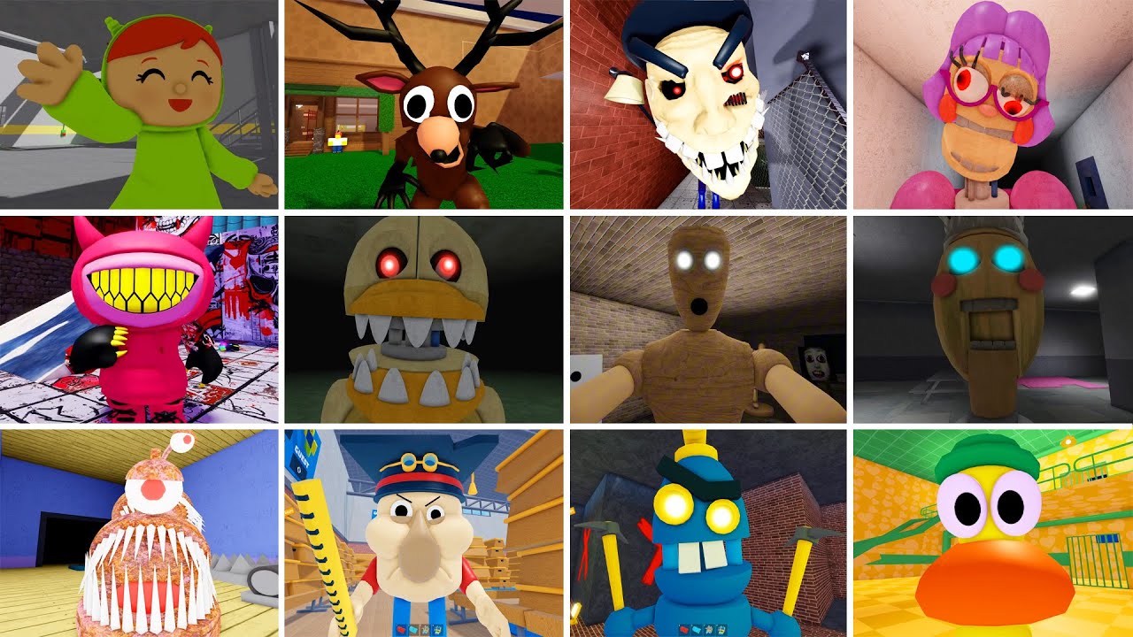 ROBLOX JUMPSCARE'S: NINA PRISON RUN, 99 NIGHT, Epic School,Sir Scary,Bob the Dentist,Miss Ani-Tron's