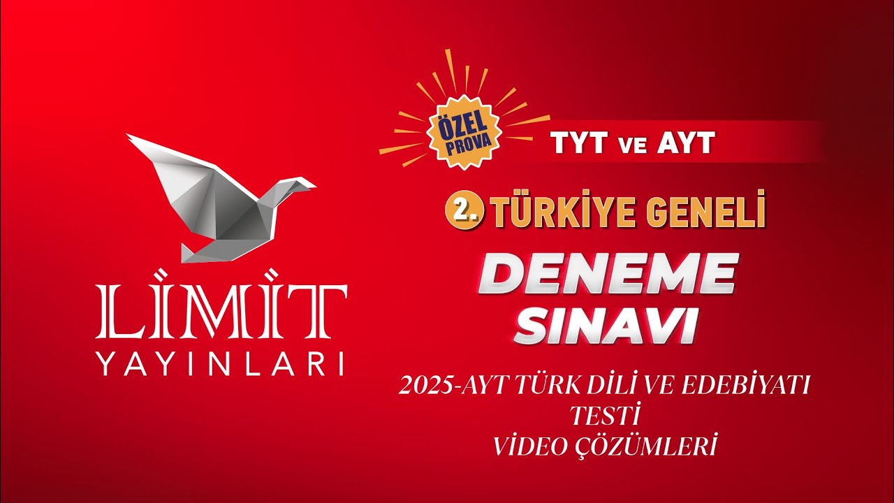 2025-Limit Yayınları AYT 2.TG Deneme Sınavı -  Türk Dili ve Edebiyatı Testi Video Çözümleri