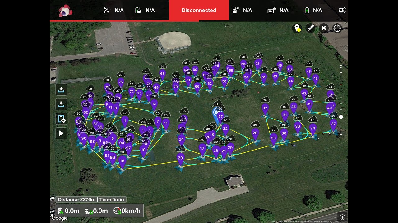 Litchi for DJI Inspire 1 on IOS -  99 Waypoints with 1 POI