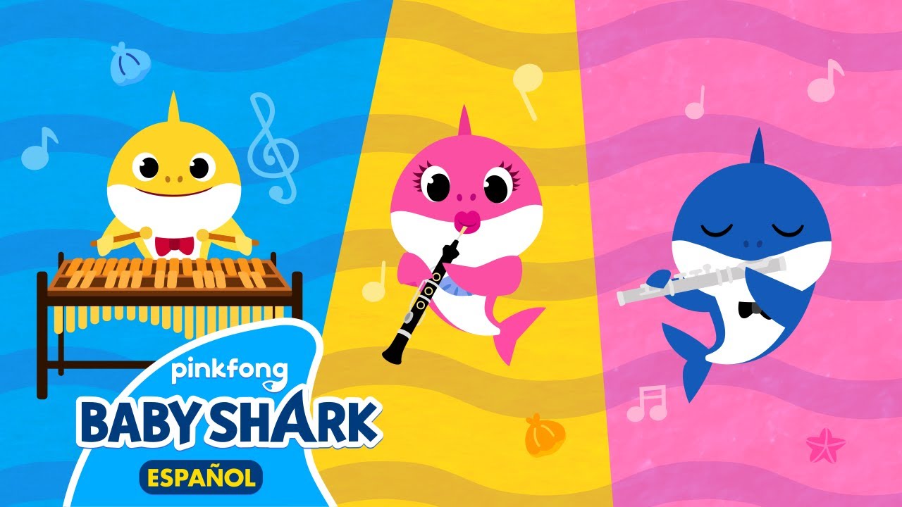Tiburones Orquesta | Tiburón Bebé | Canciones Infantiles | Baby Shark en español
