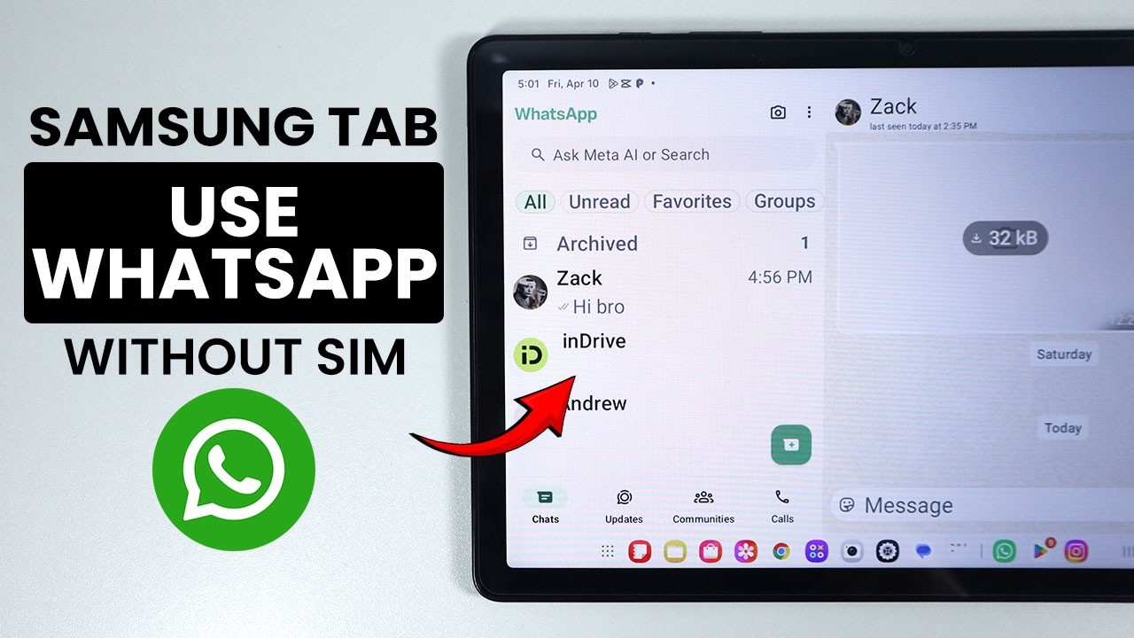 How to Use WhatsApp on Samsung Tab without SIM Card