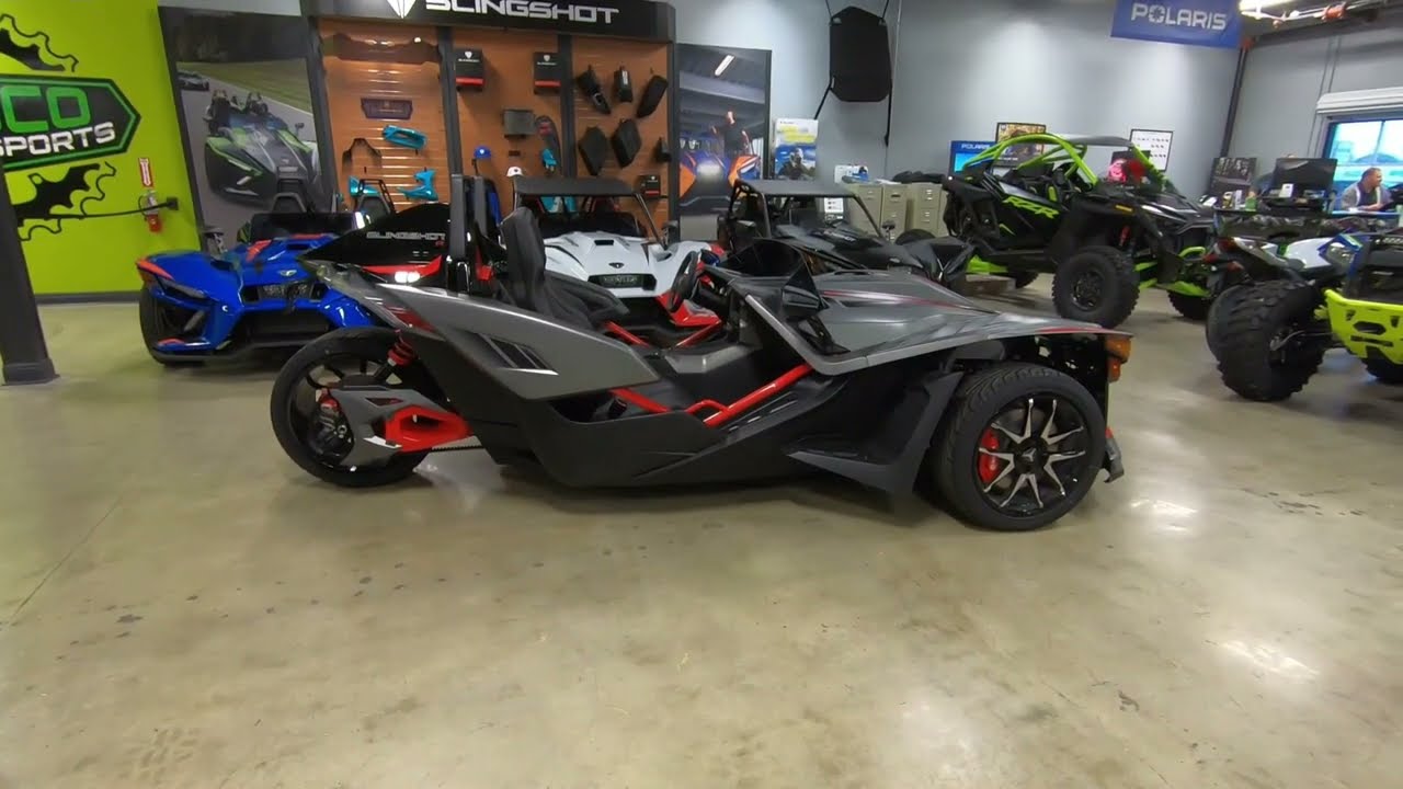 New GREY / RED 2024 Polaris SLINGSHOT R 3-Wheel Vehicle For Sale In Port Richey, FL