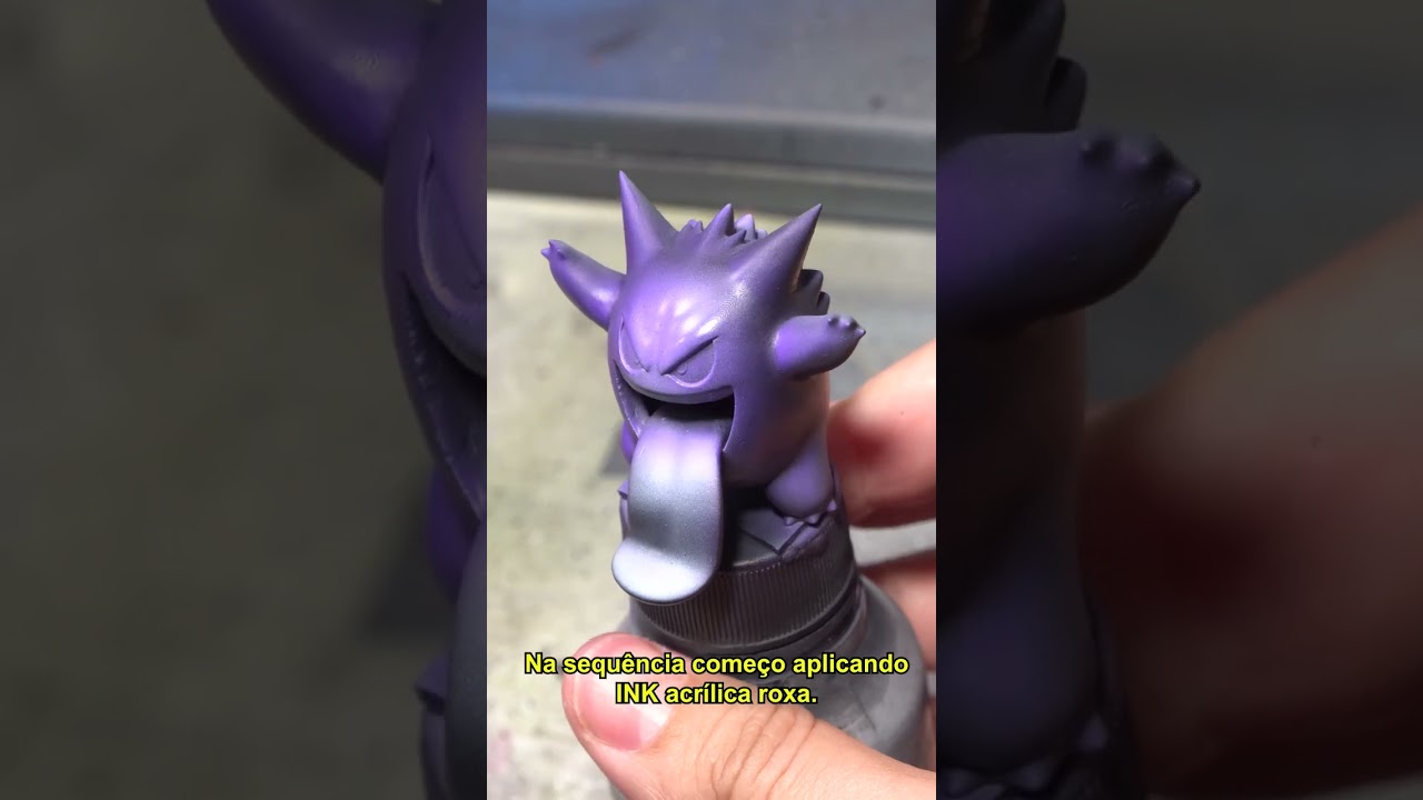 Pintando o GENGAR com Aerógrafo😱 Aprenda com o passo a passo!