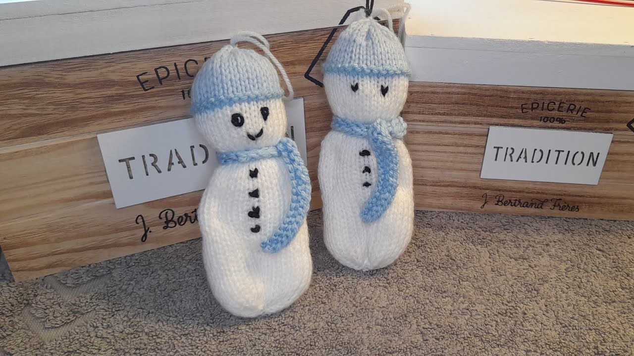 Tuto tricot bonhomme de neige
