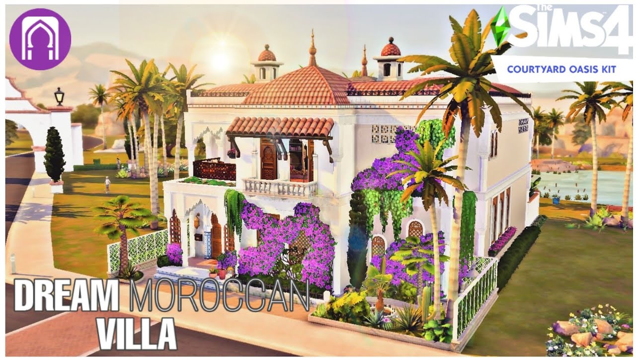 Dream MOROCCAN Villa | Courtyard Oasis Kit | No CC | Stop Motion Build | The Sims 4