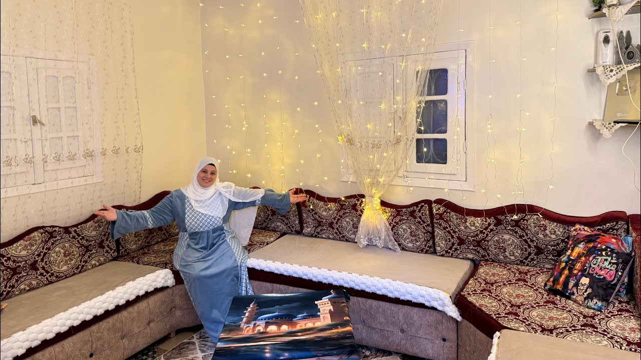 فرحت أولادي رغم حزنهم  خلاص علقنا زينة رمضان 🌙 والفرحه دقت علي باب بيتا  