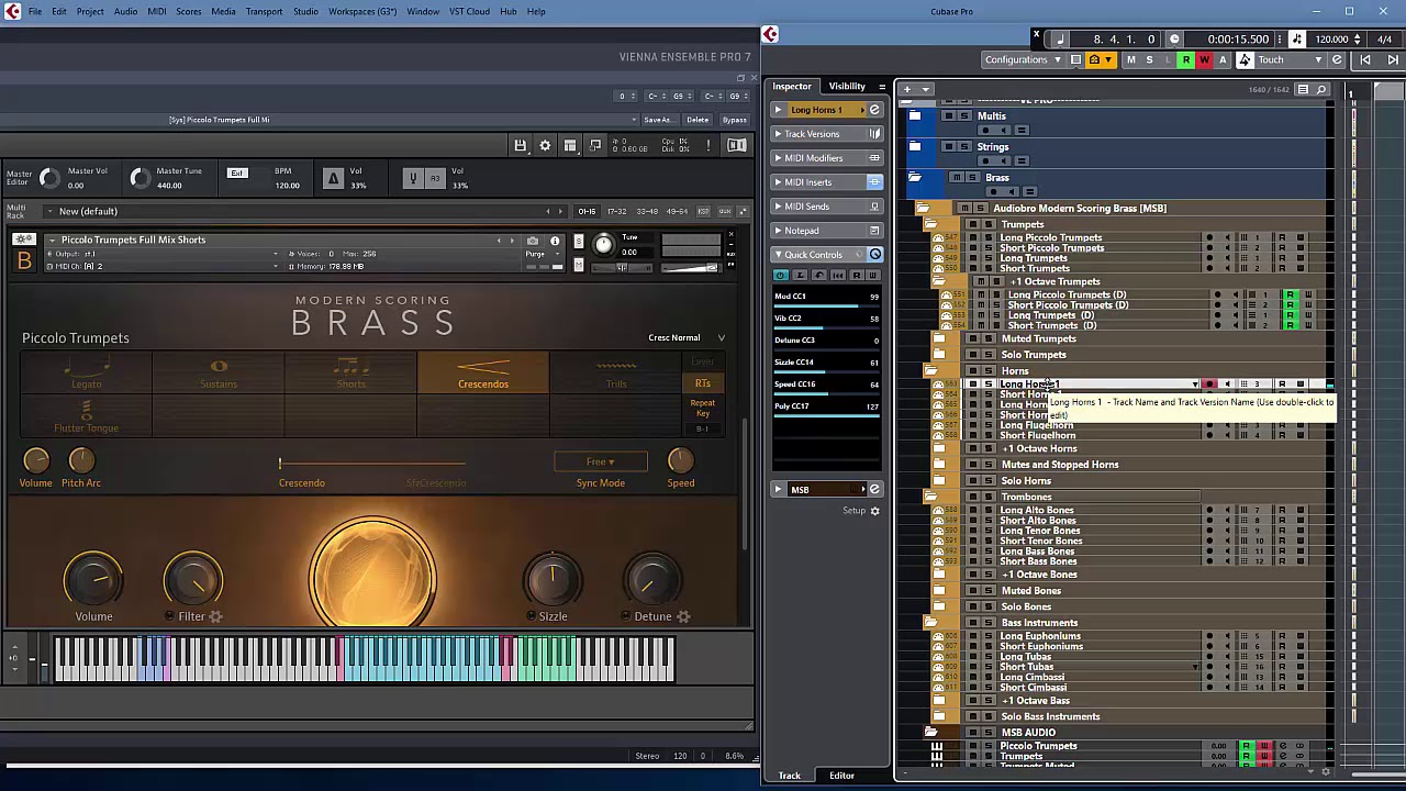 AudioBro Modern Scoring Brass: 30 min overview in a template
