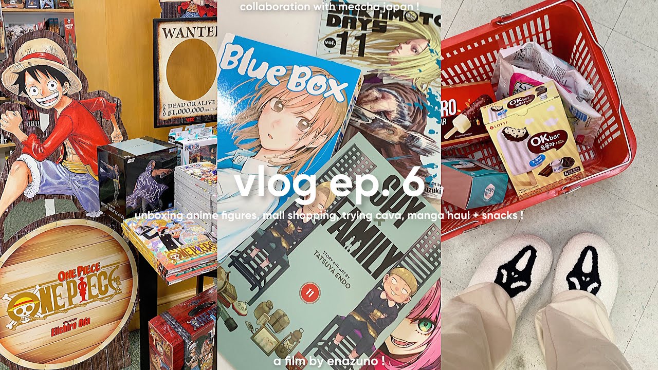 daily vlog: unboxing anime figures, mall shopping, trying cava, manga haul, + snacks, etc