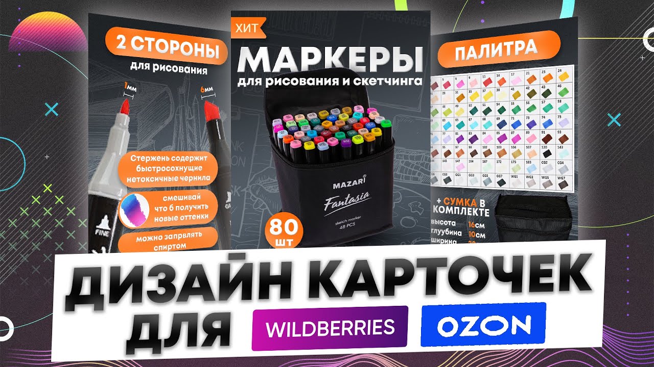 Как сделать дизайн продающую карточку товара для маркетплейсов Wildberries и Ozon?
