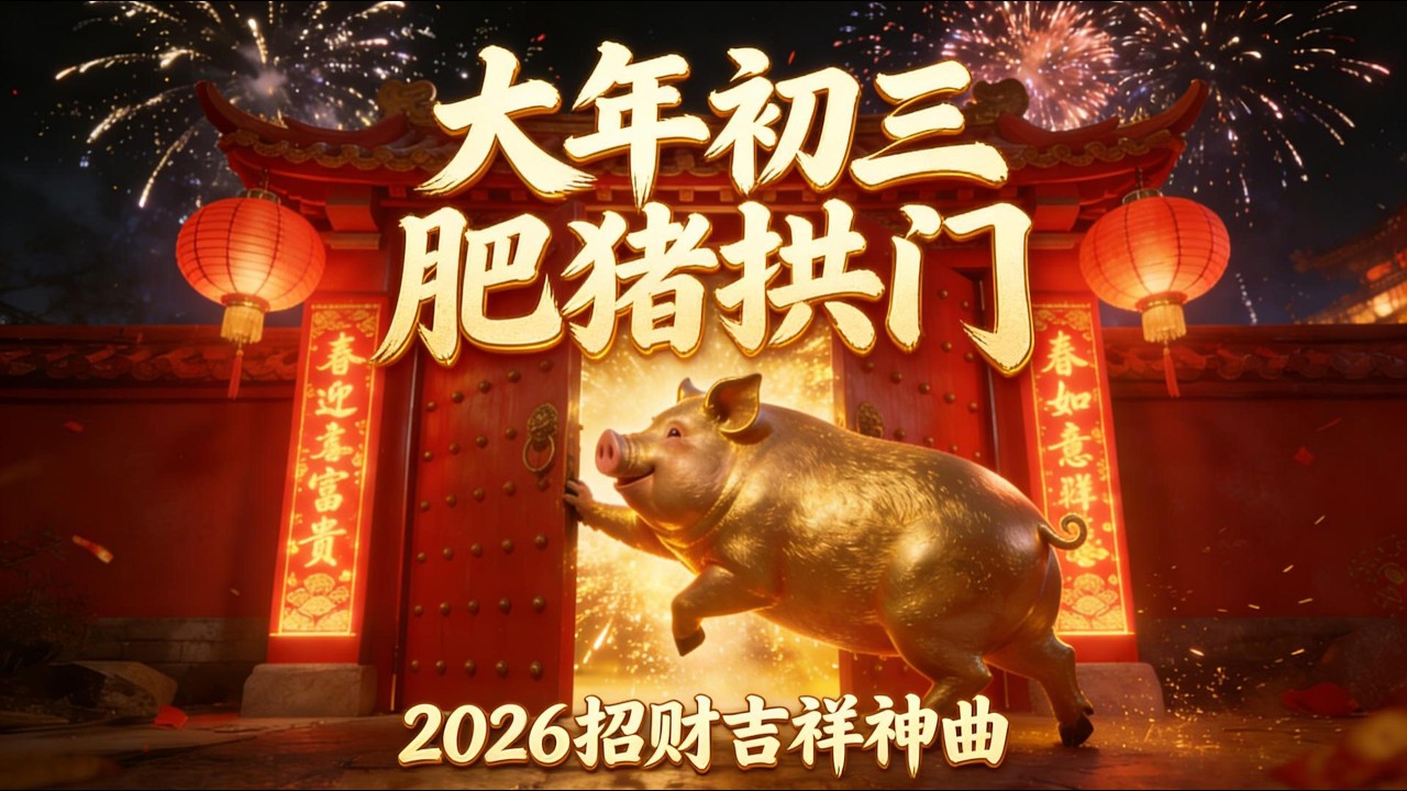 大年初三肥豬拱門｜金豬送福 財運滾滾來｜春節廟會熱鬧民俗歌曲