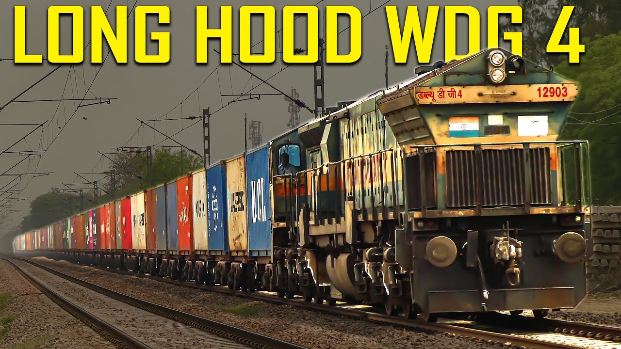Rugged Looking LHF EMD powering a COLOURFUL CONTAINER Freight | Indian Railways