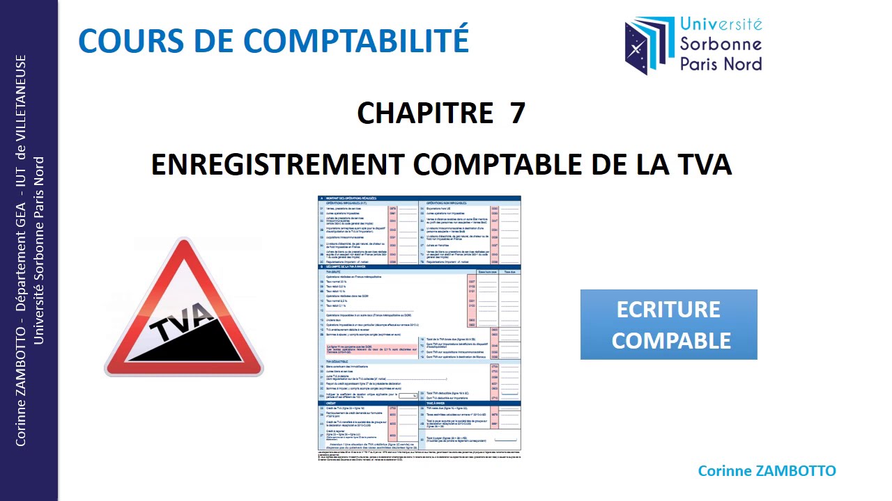 7. Comptabilisation de la déclaration TVA - Cours de comptabilité générale TVA