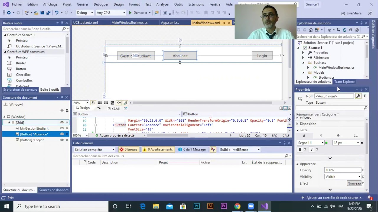 WPF (M.V.VM) - C# .net - Séance 3 - UserControl et DataContext