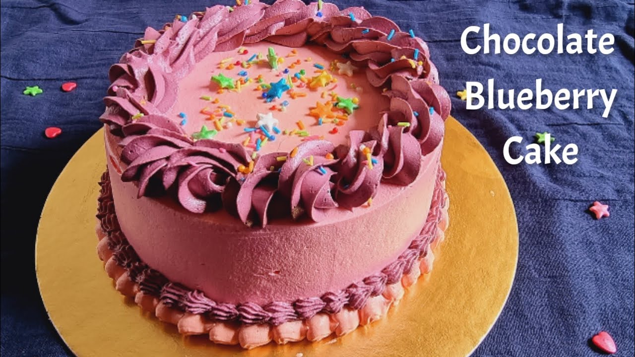 Chocolate Blueberry  Cake recipe / चॉकलेट ब्लूबेरी केक ~ Cook With Shriveni