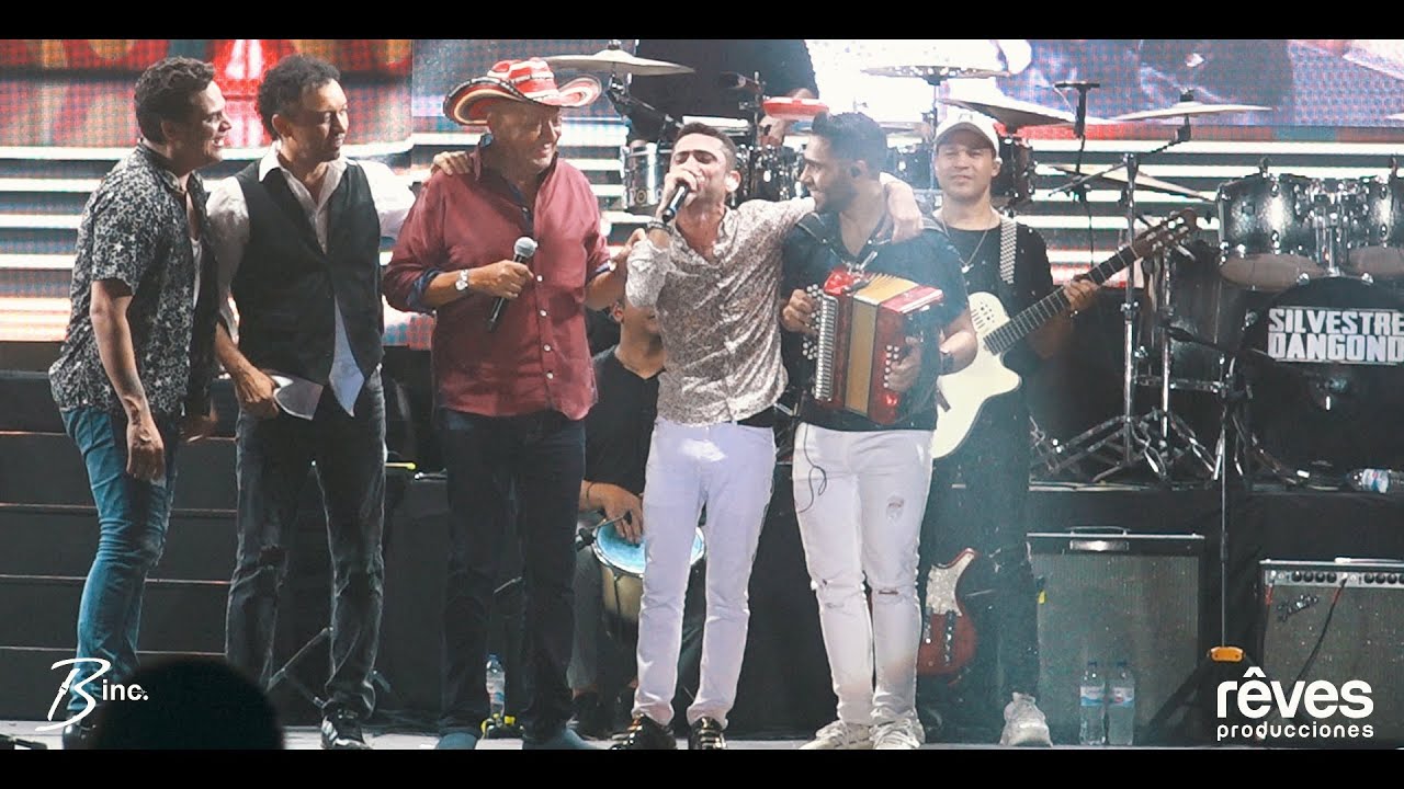 Silvestres Dangond Versea con Ivan y Emilizano Zuleta, Franco Arguelles y Victor Rey (Sincelejo)