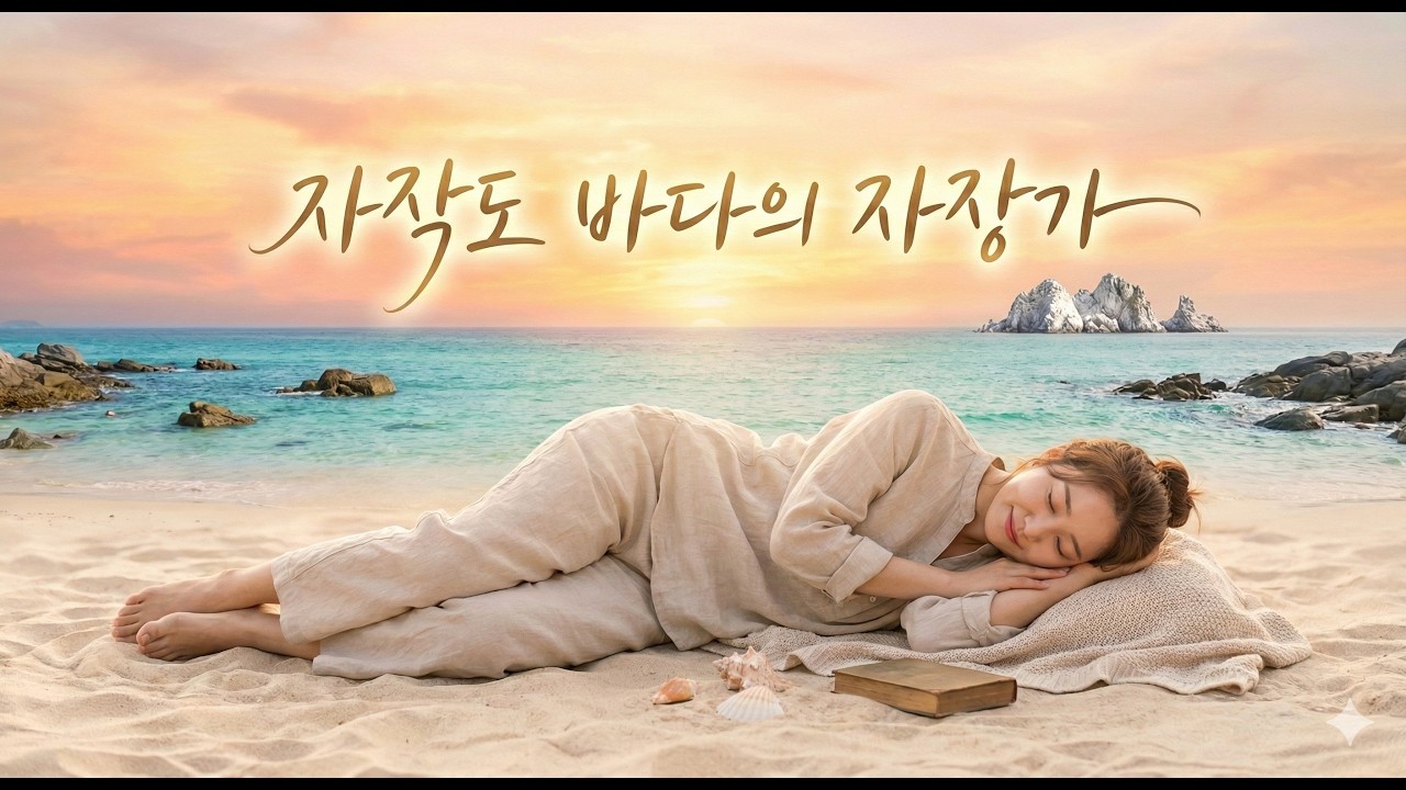바다의 자장가 | 고성 자작도 해변의 잊지 못할 평온함 (연주 & 노래) #바다의자장가 #자작도해변 #수면음악 #명상음악 #레오의바다산책 #고성여행 #힐링 #Lullaby#Suno
